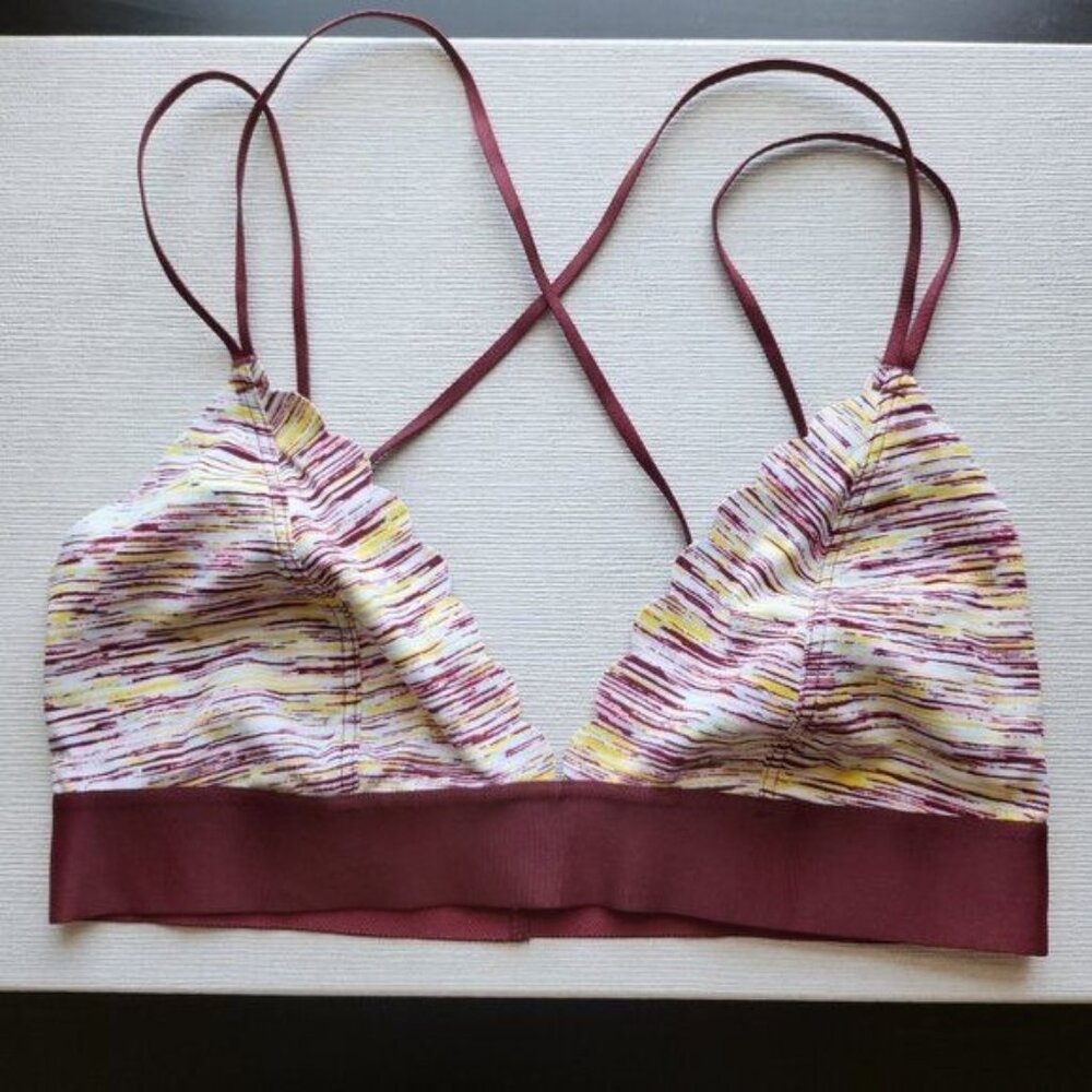 Flirtitude Womens Strappy Bralette M Nylon & Spandex Multicolor